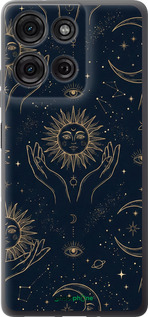 Силиконовый чехол 'Celestial Harmony: Sun & Moon Gold Mystic Pattern' для Motorola Moto G75 5G изображение 5