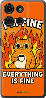 Силиконовый чехол Funny Cat для Motorola Moto G75 5G - 6786u-3890 изображение 