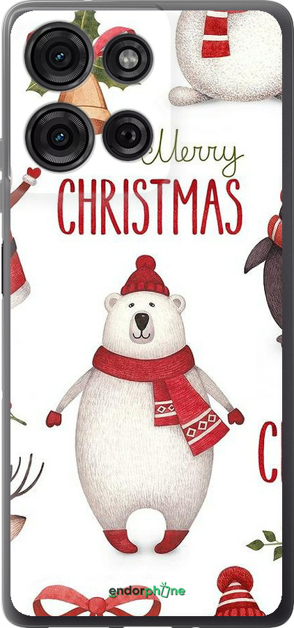 Силіконовий чехол Merry Christmas для Motorola Moto G75 5G - 4106u-3890 изображение 