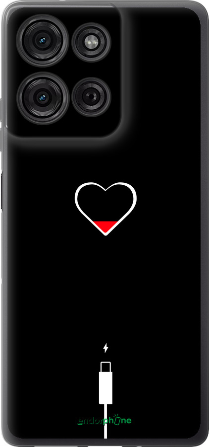 Силиконовый чехол Подзарядка сердца для Motorola Moto G75 5G - 4274u-3890 изображение 