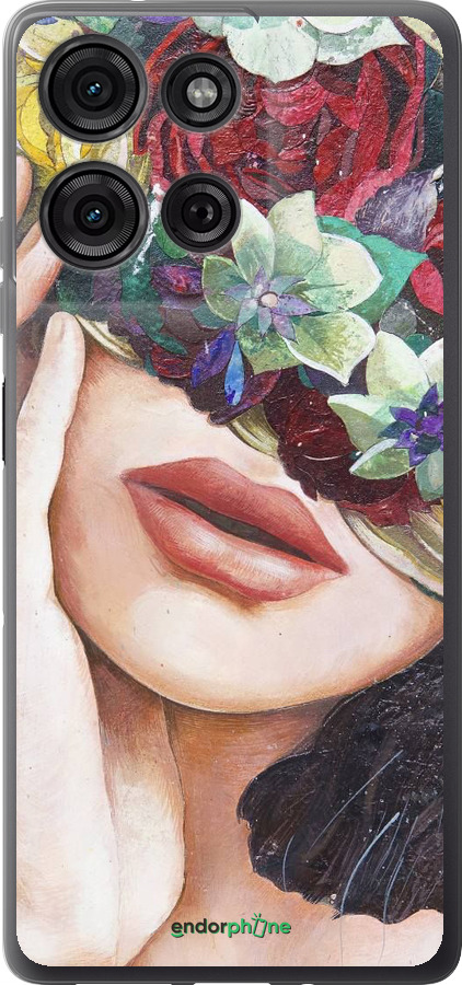 Силіконовий чехол Head Flower для Motorola Moto G75 5G - 4460u-3890 изображение 