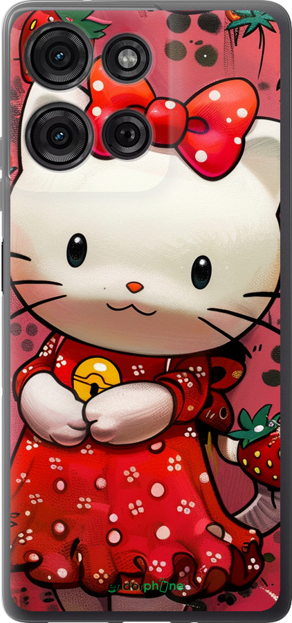 Силиконовый чехол hello kitty1 для Motorola Moto G75 5G - 6036u-3890 изображение 