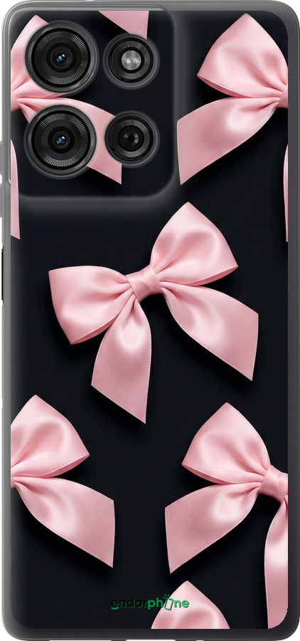 Силіконовий чехол Coquette Ribbons Dark Coquette для Motorola Moto G75 5G - 6767u-3890 изображение 