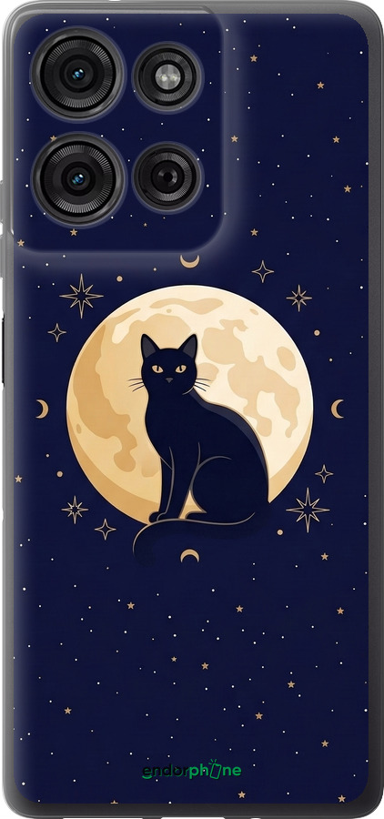 Силиконовый чехол Cute Cat Celestial/Witchy для Motorola Moto G75 5G - 6787u-3890 изображение 