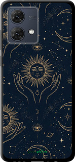 TPU чехол Celestial Harmony: Sun & Moon Gold Mystic Pattern для Motorola Moto G84 - 6778b-3344 изображение 