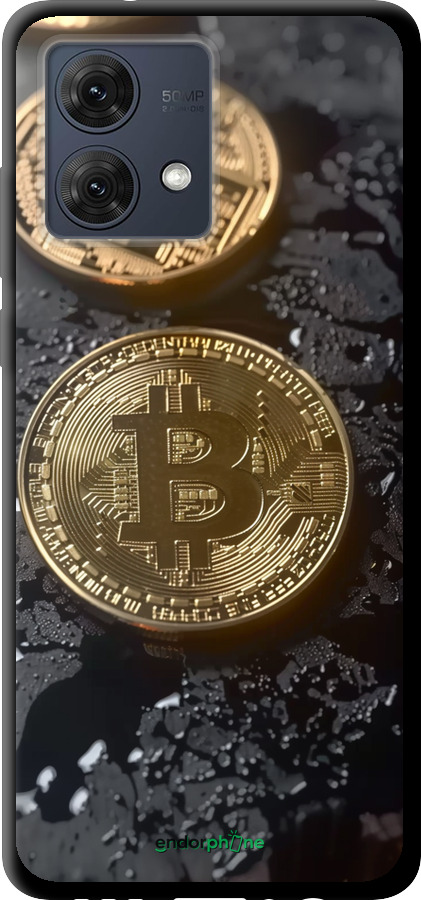 TPU чехол Вулканійчний Bitcoin для Motorola Moto G84 - 6092b-3344 изображение 