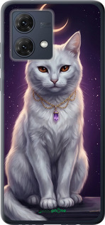Силіконовий чехол Mystic White Cat Gothic Dark Purple Gold для Motorola Moto G84 - 6805u-3344 изображение 