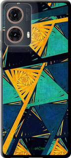 TPU чехол Арт, абстракция, желтый, синий для Motorola Moto G85 5G - 5382b-3780 изображение 
