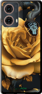 TPU чехол Black snake and golden rose для Motorola Moto G85 5G - 6068b-3780 изображение 