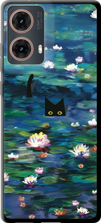 TPU чехол с изображением водяных лилий и кошек для Motorola Moto G85 5G - 6257b-3780 изображение 