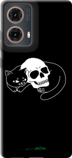 TPU чехол С изображением кота и черепа для Motorola Moto G85 5G - 6491b-3780 изображение 