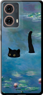 TPU чехол Із зображенням кота та водяної лілії Monet для Motorola Moto G85 5G - 6519b-3780 изображение 