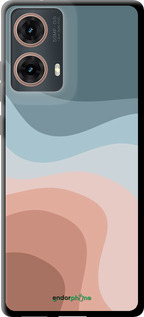 TPU чехол С синими и розовыми волнами в стиле ретро для Motorola Moto G85 5G - 6532b-3780 изображение 