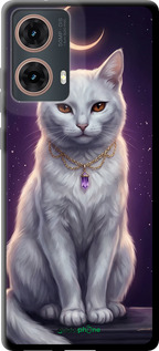 TPU чехол Mystic White Cat Gothic Dark Purple Gold для Motorola Moto G85 5G - 6805b-3780 изображение 