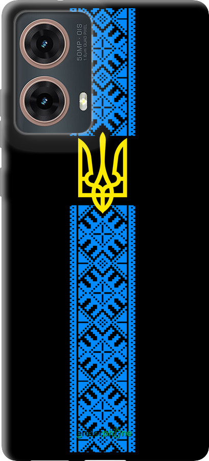 TPU чехол Тризуб в вышиванке для Motorola Moto G85 5G - 1158b-3780 изображение 