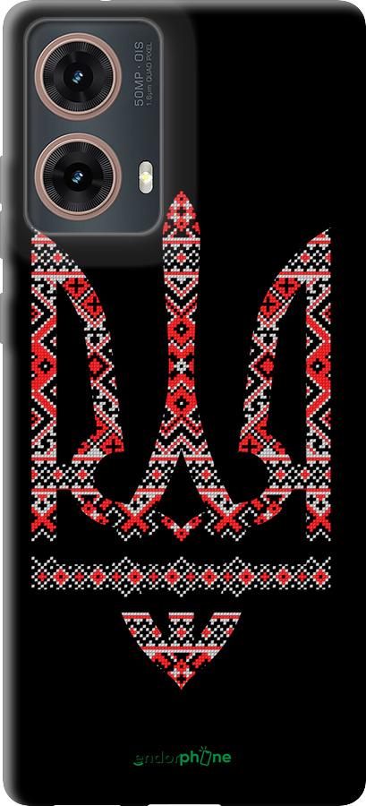 TPU чехол Герб - вышиванка на черном фоне для Motorola Moto G85 5G - 1196b-3780 изображение 