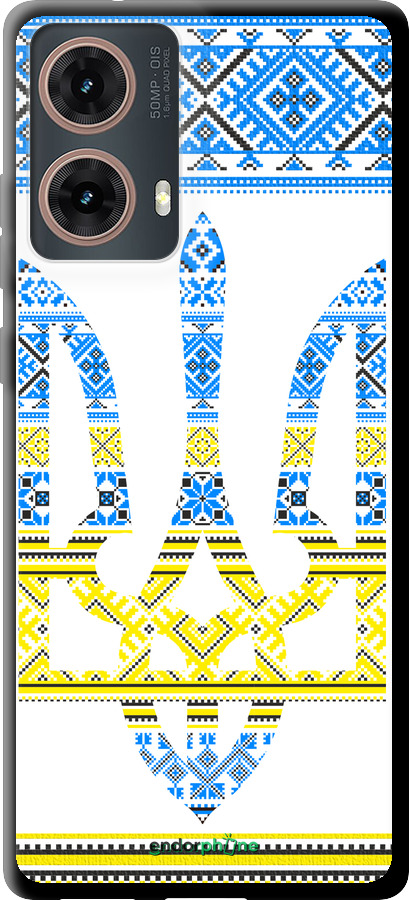 TPU чехол Герб - вышиванка желто-голубая для Motorola Moto G85 5G - 1197b-3780 изображение 