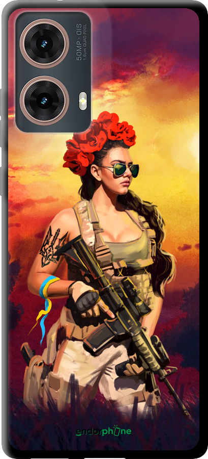 TPU чехол Украинка с оружием для Motorola Moto G85 5G - 5316b-3780 изображение 