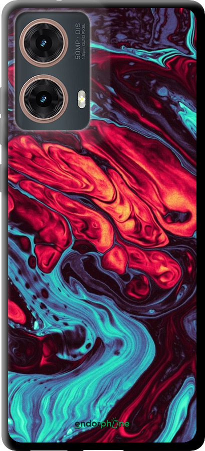 TPU чехол Синя червона абстакція для Motorola Moto G85 5G - 5339b-3780 изображение 