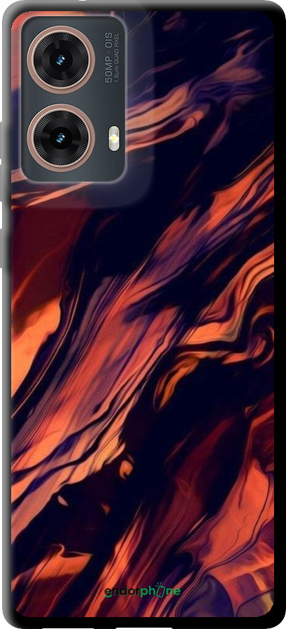TPU чехол Черно-оранжевая абстракция для Motorola Moto G85 5G - 5340b-3780 изображение 