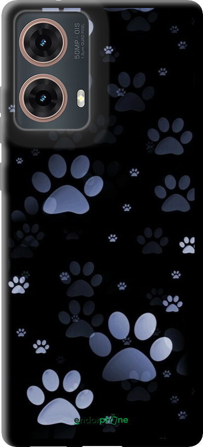 TPU чехол С синими отпечатками лап для Motorola Moto G85 5G - 6441b-3780 изображение 