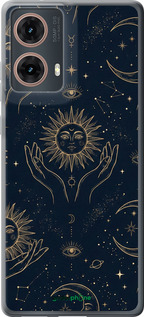 Силиконовый чехол 'Celestial Harmony: Sun & Moon Gold Mystic Pattern' для Motorola Moto G85 5G изображение 5