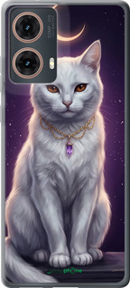 Силіконовий чехол Mystic White Cat Gothic Dark Purple Gold для Motorola Moto G85 5G - 6805u-3780 изображение 