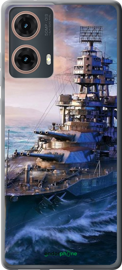 Силіконовий чехол Військовий корабель, world of tanks, wargaming для Motorola Moto G85 5G - 6461u-3780 изображение 