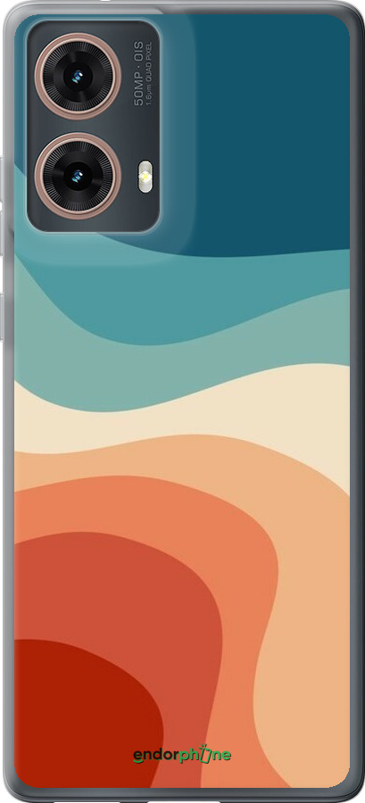Силиконовый чехол В стиле ретро с волнами для Motorola Moto G85 5G - 6531u-3780 изображение 