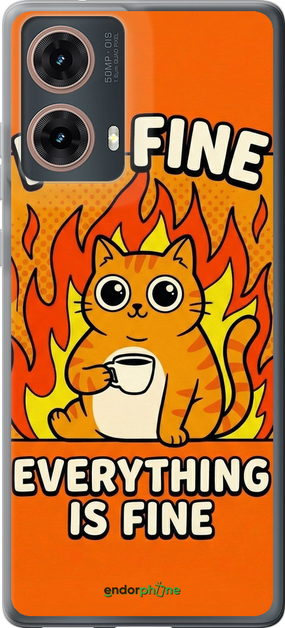 Силиконовый чехол Funny Cat для Motorola Moto G85 5G - 6786u-3780 изображение 