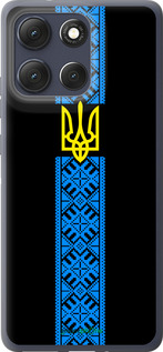 Силиконовый чехол Тризуб в вышиванке для Motorola Moto G86 - 1158u-4115 изображение 