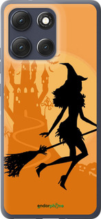 Силиконовый чехол Ведьма на метле для Motorola Moto G86 - 1184u-4115 изображение 