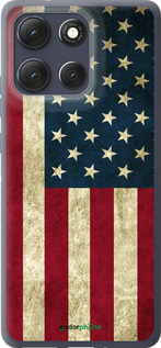 Силиконовый чехол Флаг США для Motorola Moto G86 - 395u-4115 изображение 