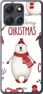 Силиконовый чехол Merry Christmas для Motorola Moto G86 - 4106u-4115 изображение 