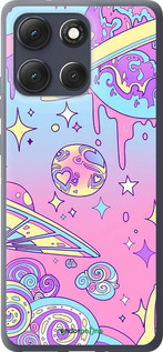 Силиконовый чехол Розовая галактика для Motorola Moto G86 - 4146u-4115 изображение 