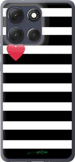 Силиконовый чехол Черно-белые полосы для Motorola Moto G86 - 4461u-4115 изображение 