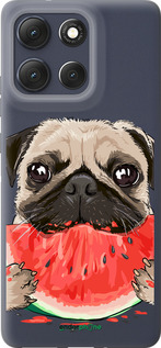 Силиконовый чехол Мопс и арбуз для Motorola Moto G86 - 4665u-4115 изображение 