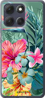 Силиконовый чехол Тропические цветы v1 для Motorola Moto G86 - 4667u-4115 изображение 