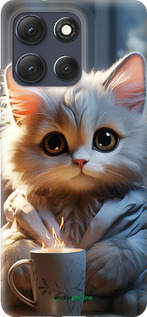 Силіконовий чехол Білий кіт для Motorola Moto G86 - 5646u-4115 изображение 