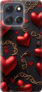 Силіконовий чехол Сердечки для Motorola Moto G86 - 5831u-4115 изображение 