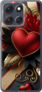 Силиконовый чехол Сердечки v2 для Motorola Moto G86 - 5832u-4115 изображение 