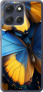 Силиконовый чехол Желто-голубые бабочки для Motorola Moto G86 - 6046u-4115 изображение 