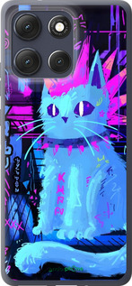 Силиконовый чехол Кот панк для Motorola Moto G86 - 6311u-4115 изображение 