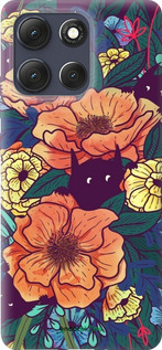 Силиконовый чехол С изображением полевых цветов для Motorola Moto G86 - 6419u-4115 изображение 