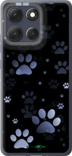 Силиконовый чехол С синими отпечатками лап для Motorola Moto G86 - 6441u-4115 изображение 