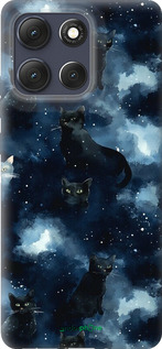 Силиконовый чехол Изображение Кошек с тёмной акварелью для Motorola Moto G86 - 6521u-4115 изображение 