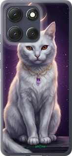 Силиконовый чехол Mystic White Cat Gothic Dark Purple Gold для Motorola Moto G86 - 6805u-4115 изображение 