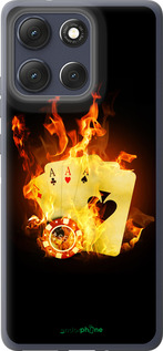 Силиконовый чехол Горящие карты для Motorola Moto G86 - 839u-4115 изображение 