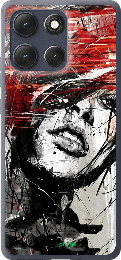 Силиконовый чехол Лицо девушки для Motorola Moto G86 - 1162u-4115 изображение 