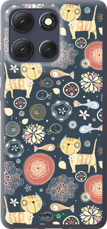 Силиконовый чехол Котята v4 для Motorola Moto G86 - 1224u-4115 изображение 